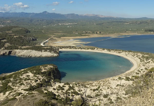 Vista a la bahía de Voidokilia — Foto de Stock