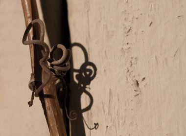 Kahverengi bir desenli üzüm çubuğu.