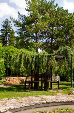 Eski parktaki pergola sakin görünüyor.