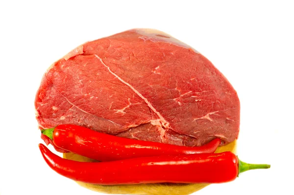 Färskt nöt- och paprika — Stockfoto