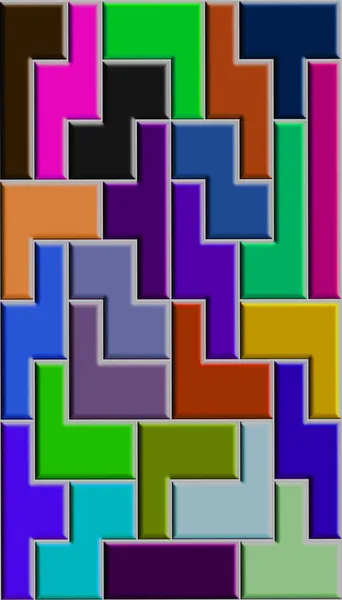 Tetris multicolored background — Stock Photo, Image