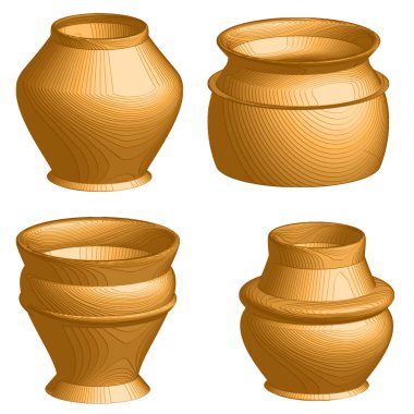 Ahşap el yapımı içecek kapları