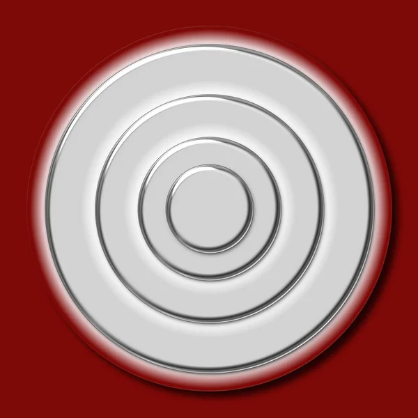 ラウンドボタン シルバーキャップ — ストック写真