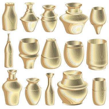 İçecek kutusu ayarlandı. Çiçekler için vazo.