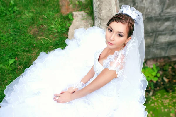 Beautiful Smiling bride close up — Stock Photo, Image