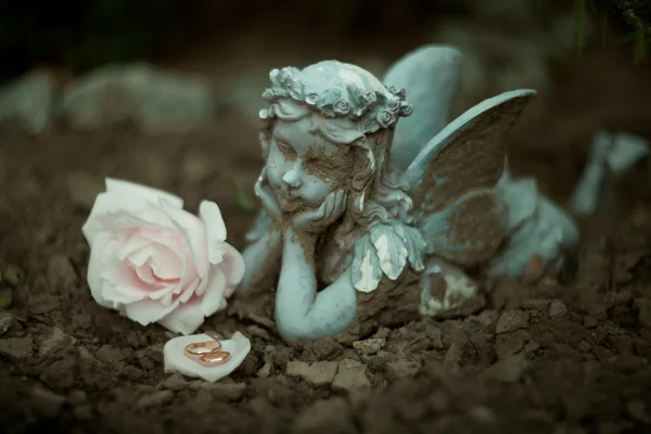 Hermoso estado de un ángel con anillos —  Fotos de Stock