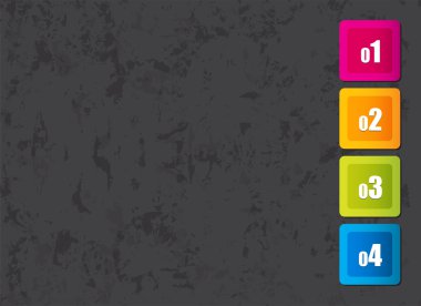 Grunge arka plan ile renkli kareler sayılı