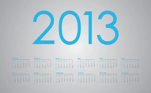Jahreskalender 2013 — Stockvektor