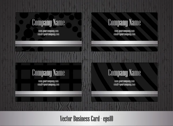 Vector visitekaartjes instellen met speciale metallic ontwerp — Stockvector