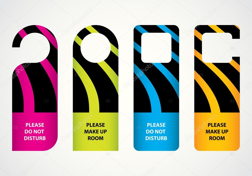 Hotel do not disturb door hanger with special design