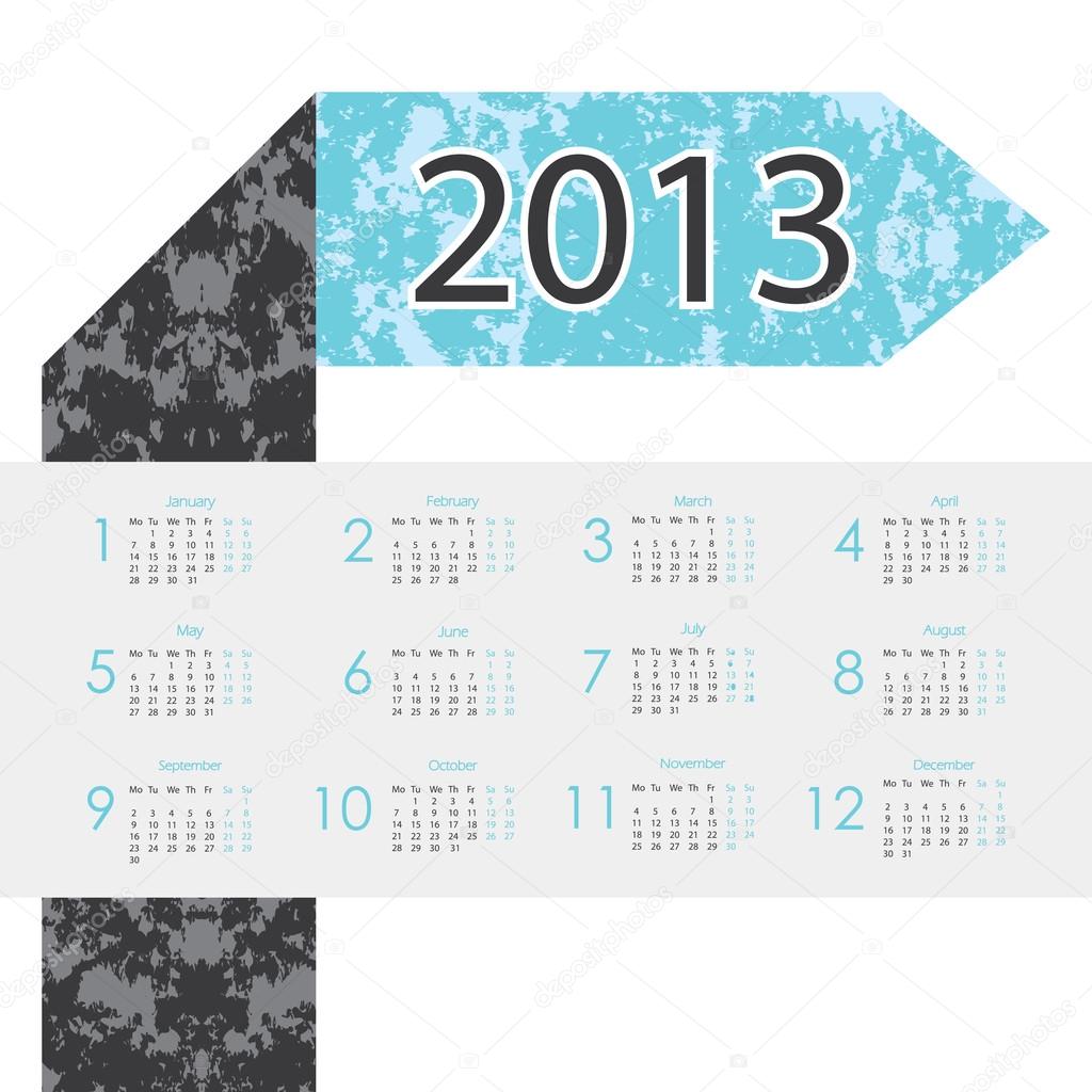 Arrow design 2013 calendar