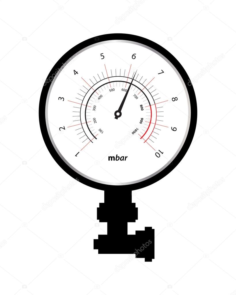 Special manometer on white background