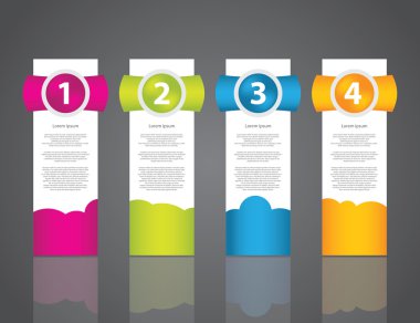 renkli örnek etiket için çeşitli seçenekler kümesi