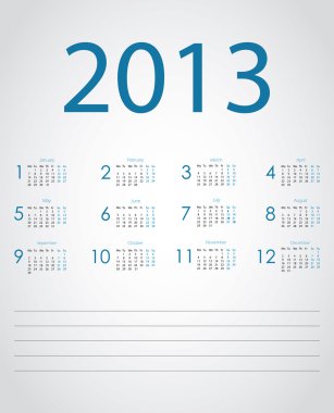 Vector calendar 2013