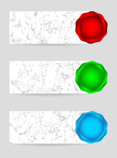 Bannières spéciales avec joints de cire — Image vectorielle