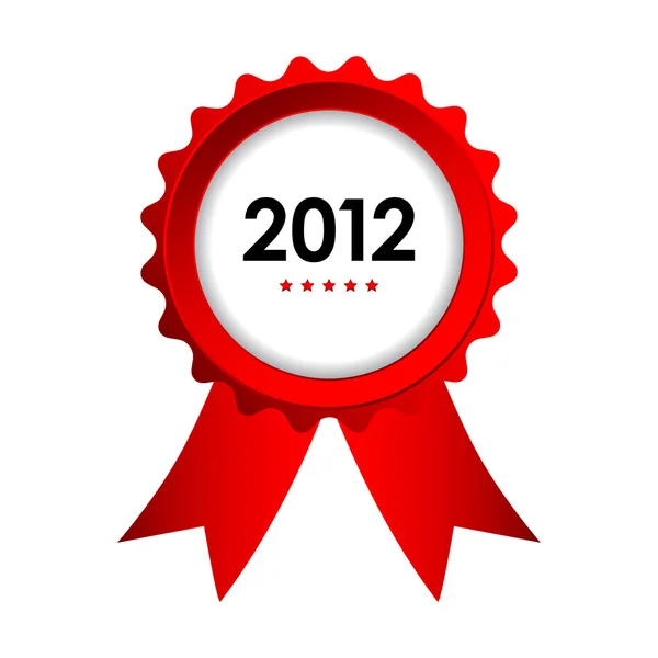 Sonderetikett mit roten Bändern - Best of 2012 Zeichen — Stockvektor