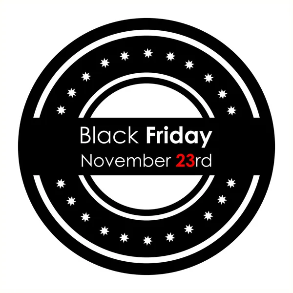 Timbre spécial avec texte Black Friday — Image vectorielle