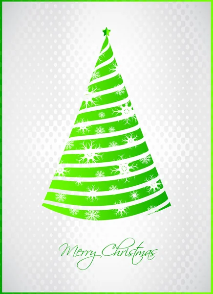 Tarjeta de Navidad verde estilizada — Vector de stock
