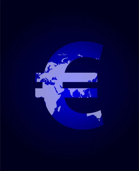 Euro sign with plasma design — Stock Vector