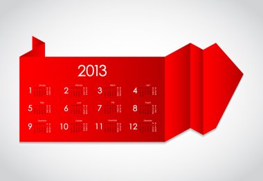 takvimi 2013 ile soyut origami
