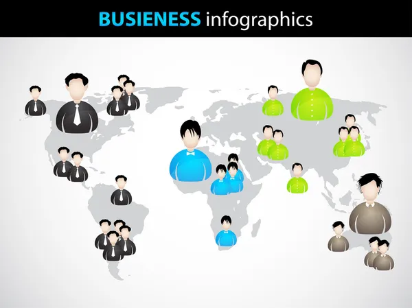Бизнес-инфографика со специальными иконками бизнесмена — стоковый вектор