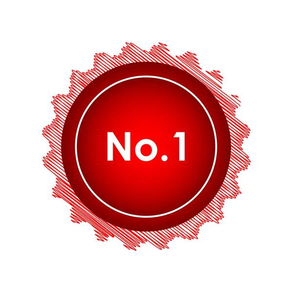 No.1 metin ile özel etiket — Stok Vektör