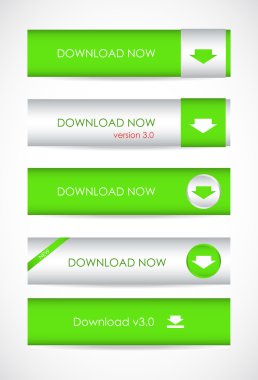 Özel yeşil Web download düğmeleri