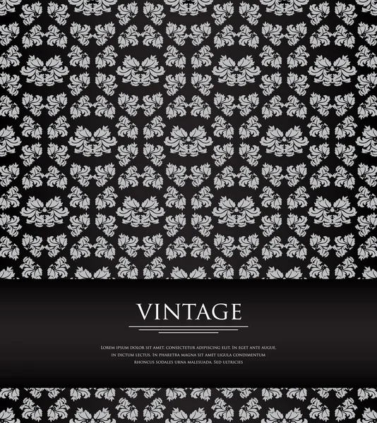 Vintage background with special flower design — Stock Vector