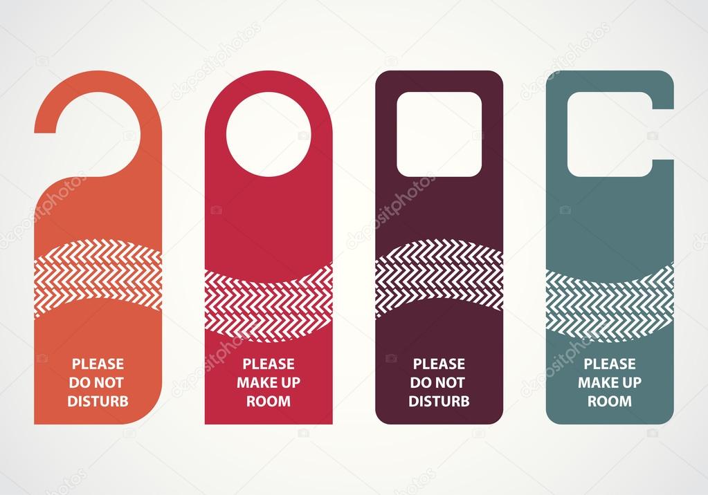 Door Hanger Graphic Design hotel do not disturb door hanger with hipster design — stock Door Hanger Graphic Design hotel do not disturb door hanger with hipster design — stock