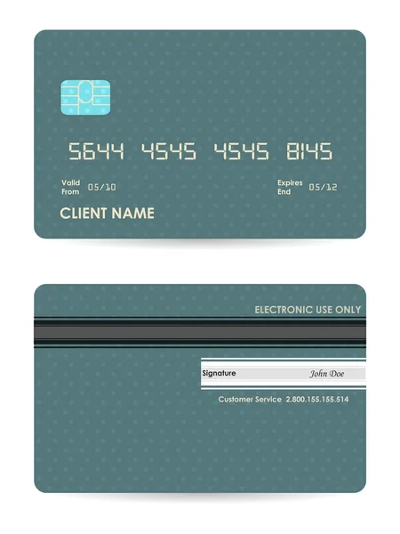 Vectorillustratie van gedetailleerde credit card — Stockvector