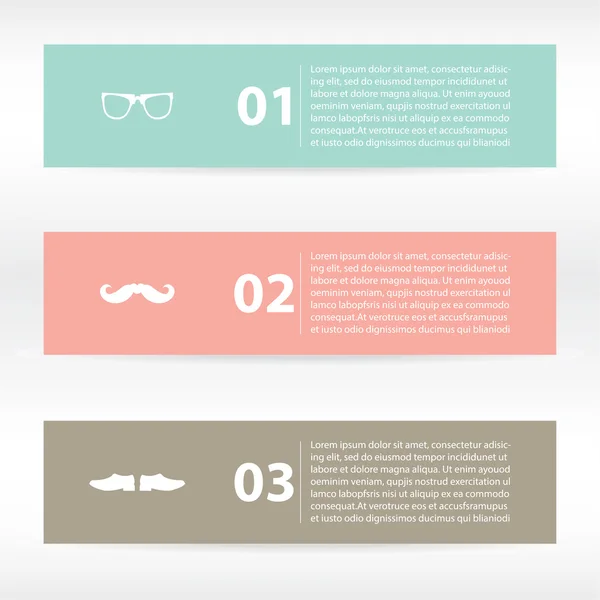 Special banners with hipster design — Stock Vector