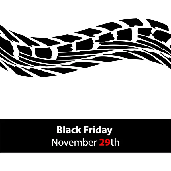 Special black friday banner with tire design — Stock Vector