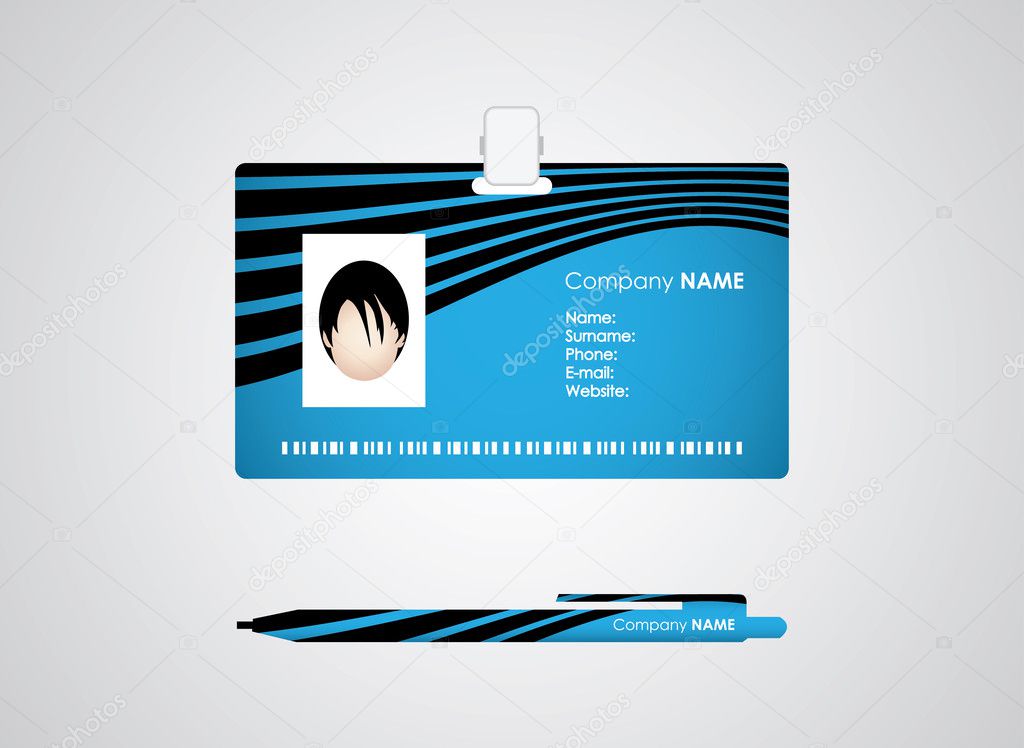 Identification card and pen with special design