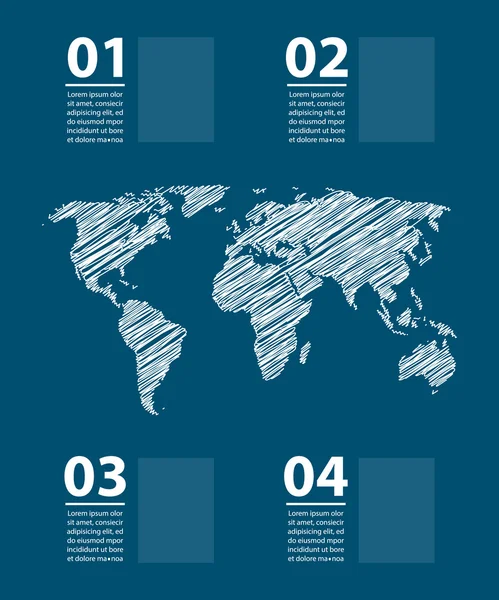 Mapa vetorial com desenho especial — Vetor de Stock