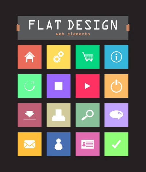 Специальные плоские иконки ui для веб и мобильных приложений — стоковый вектор