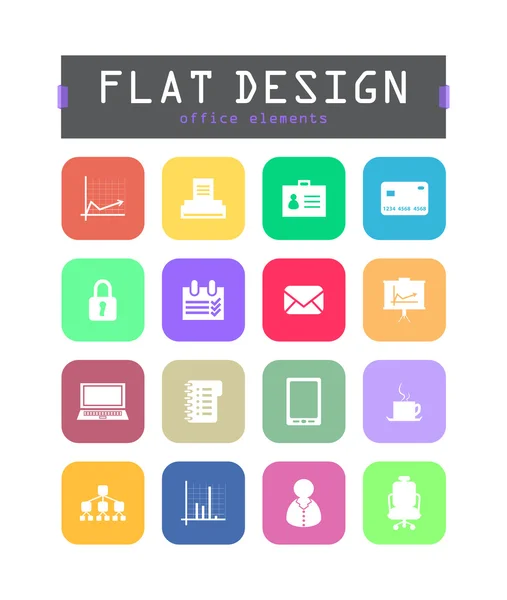 Icone speciali flat ui per applicazioni web e mobili — Vettoriale Stock