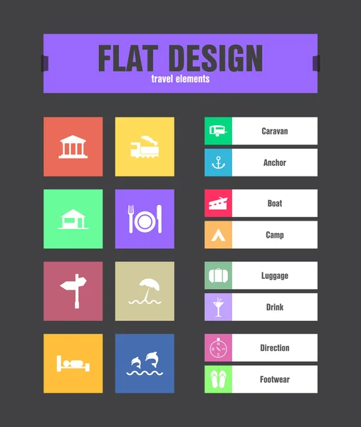 Special flat ui icons for web and mobile applications — Stock Vector