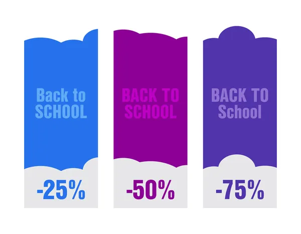 Volver al precio de la escuela — Vector de stock