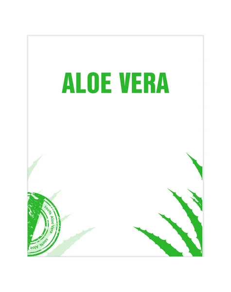 Aloe vera leták — Stockový vektor