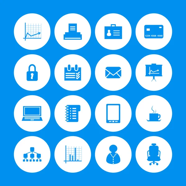 Various office icons with special design — Stock Vector