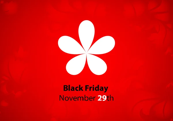 Trendy Black Friday Banner mit besonderem Blumendesign — Stockvektor