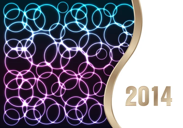 Neujahr 2014 Hintergrund, Eps10, Vektorillustration — Stockvektor