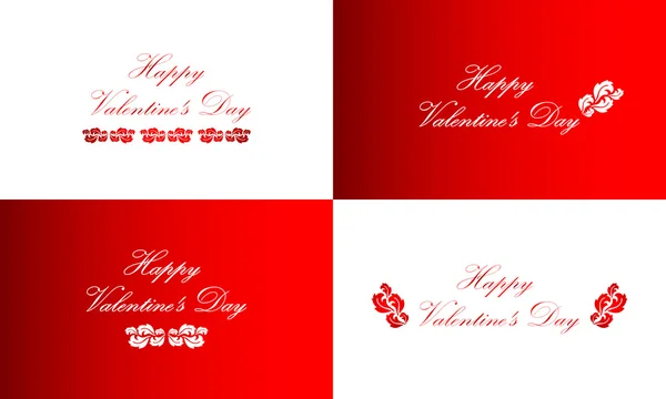 Tarjetas de felicitación del Día de San Valentín — Vector de stock