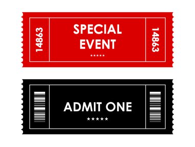 special red-black event ticket clipart