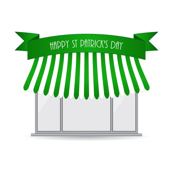 Happy St. Patrick's day shop icon — Stock Vector