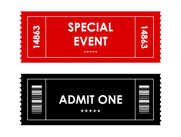 Özel kırmızı-siyah etkinliğe bilet