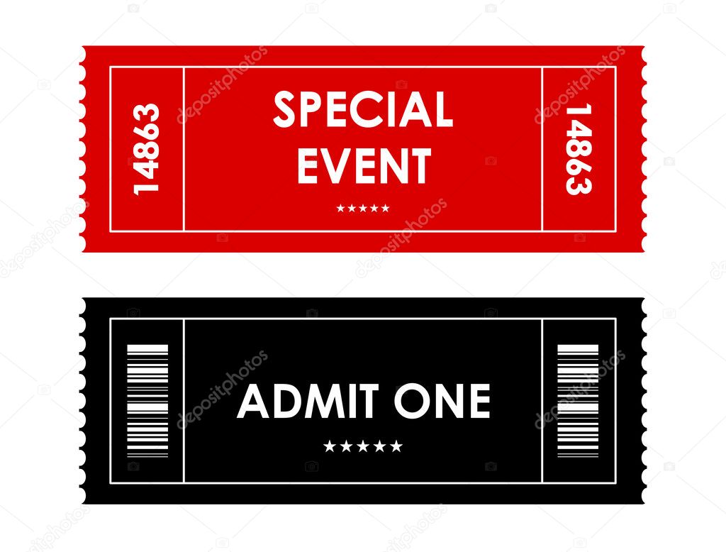 special red-black event ticket