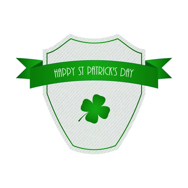 Rótulo feliz do dia de St. Patrick — Vetor de Stock