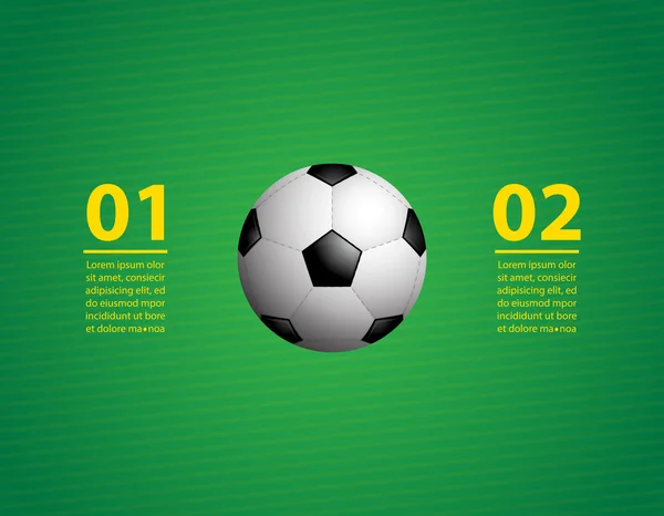 Fondo con una pelota de fútbol especial — Vector de stock