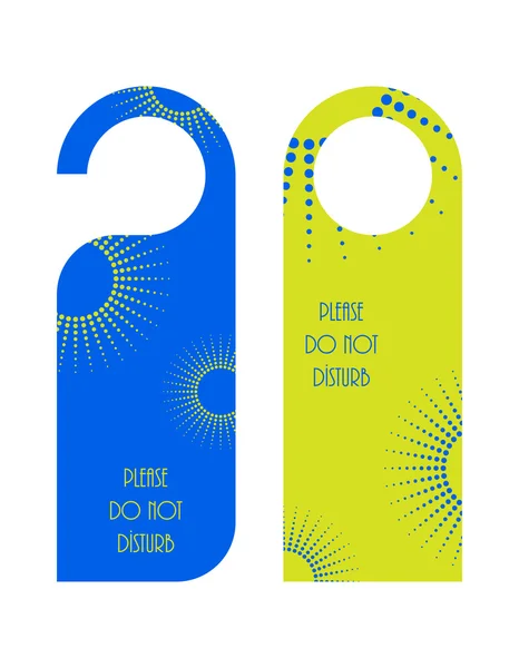 Do Not Disturb door warning with dotted design — Stock Vector